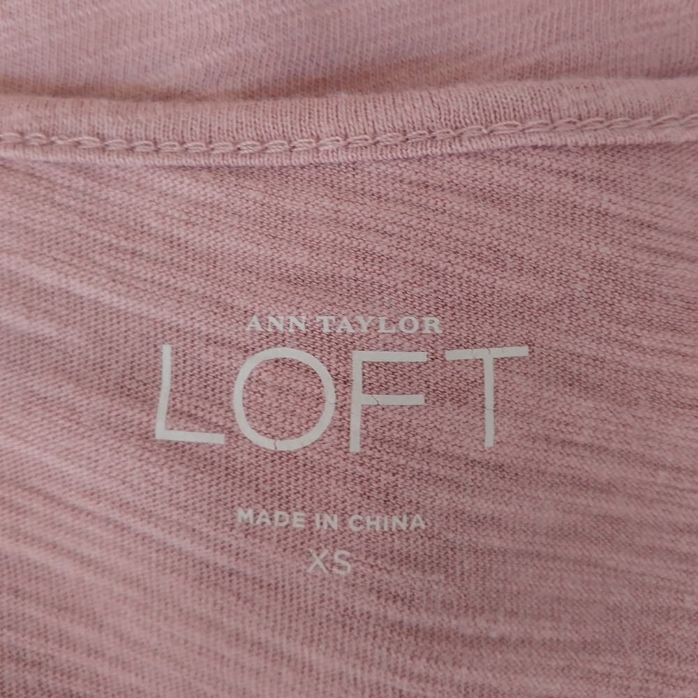 LOFT Ruffled Cotton Tee - Picture 3 of 4